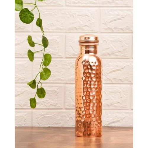 1000ml Hammered Copper Water Bottle