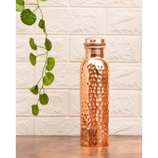 1000ml Hammered Copper Water Bottle