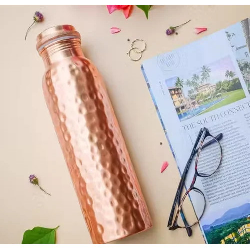 1000ml Hammered Copper Water Bottle