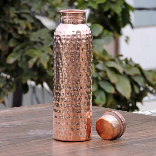 1000ml Hammered Copper Water Bottle
