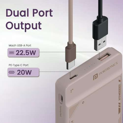 Portronics Luxcell Uno 10K 10000 mAh 22.5W Fast Charging Power Bank