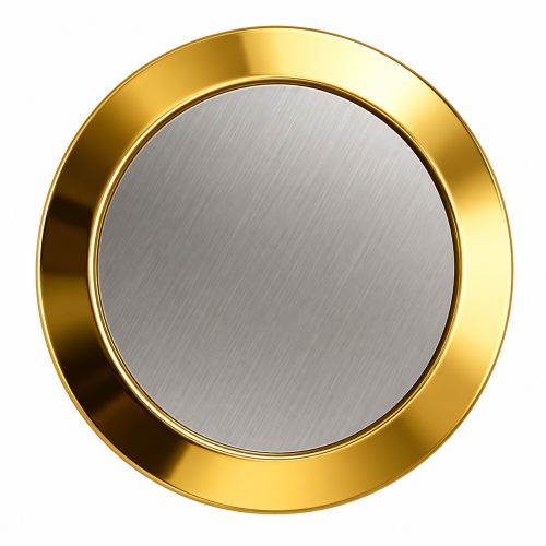 Round Metal Paper Weight_Silver & Gold