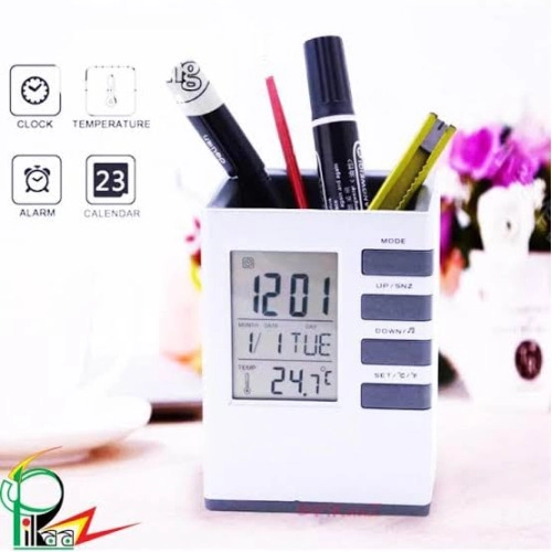 Cube Desk Stand With Clock