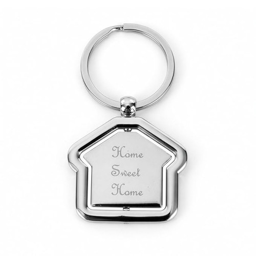  Home Shape Metal Keychain