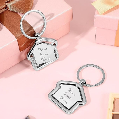  Home Shape Metal Keychain