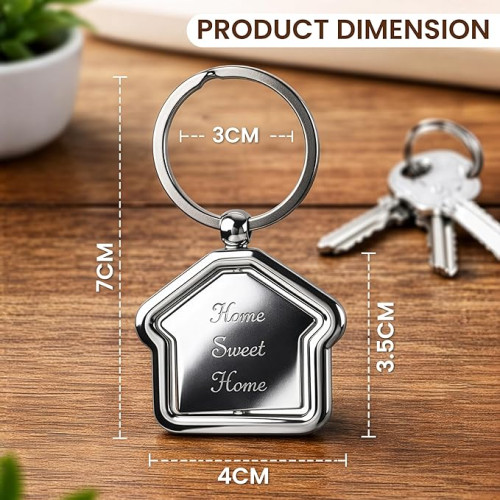  Home Shape Metal Keychain