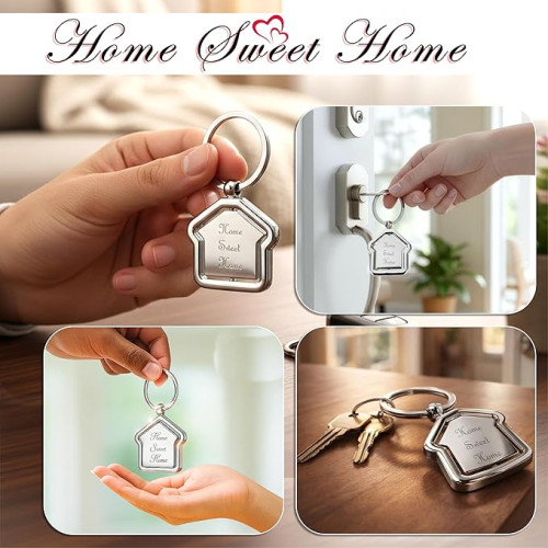  Home Shape Metal Keychain