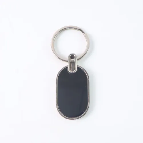 Oval Metal Keychain