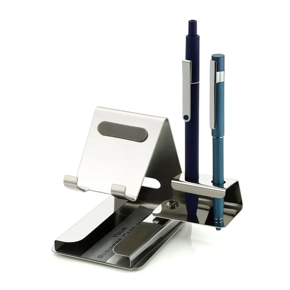 Stainless Steel Mobile Stand With Pen Holder