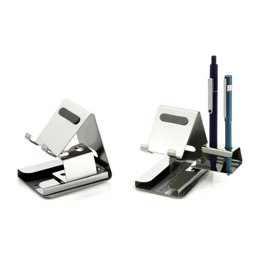Stainless Steel Mobile Stand With Pen Holder