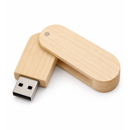 32GB  Swivel Wooden Pendrive