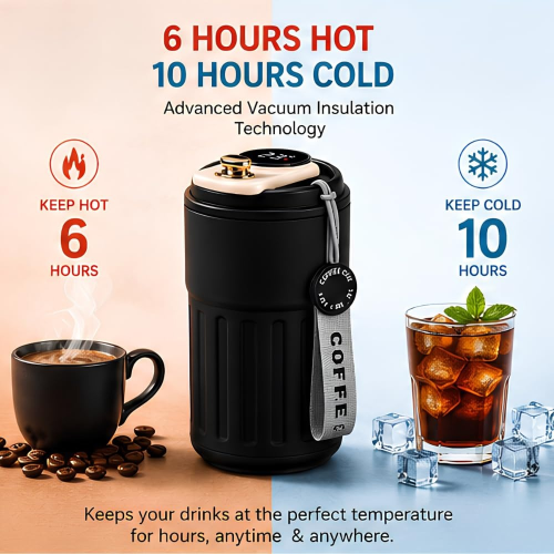 500ml Stainless Steel Travel Mug with Lid for Coffee
