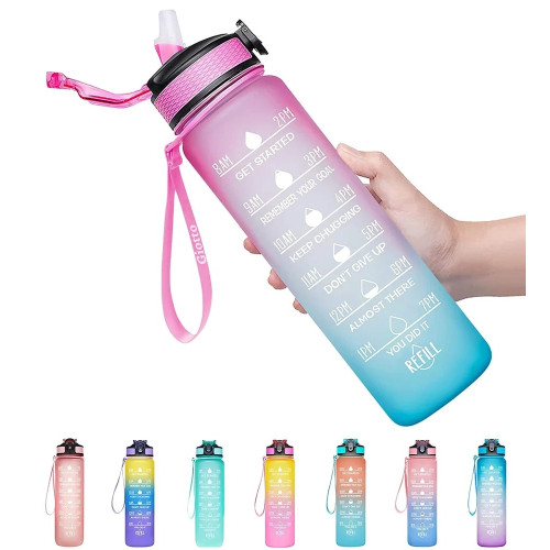 1000ml Motivational Water Bottle
