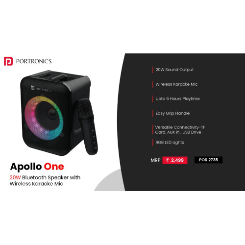Portronics Apollo One 20W Wireless Bluetooth Portable Speaker