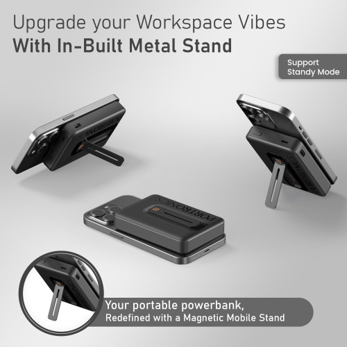 Powerbank,Detachable Type C Cable,Mobile Stand