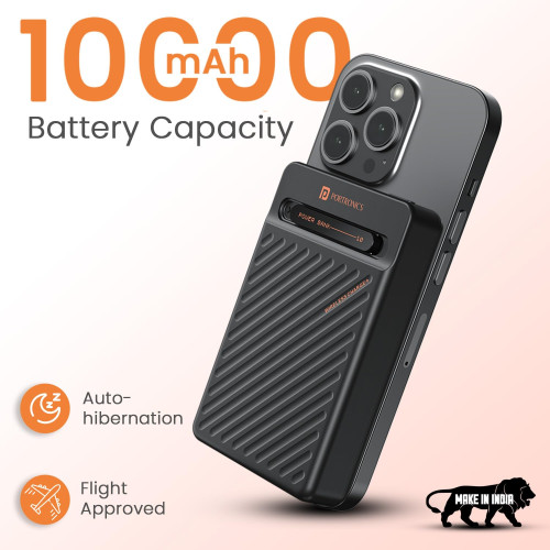 Portronics Chyro 10000mAh 15W Magnetic Wireless Fast Charging Powerbank 