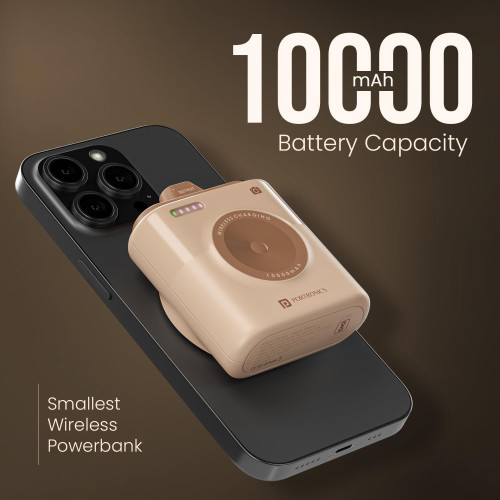 Portronics Moji 10K Smallest Wireless 10000Mah Fast Charging Power Bank