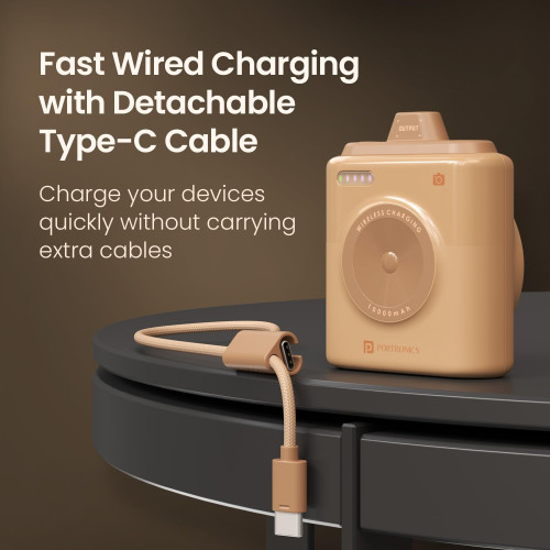 Portronics Moji 10K Smallest Wireless 10000Mah Fast Charging Power Bank