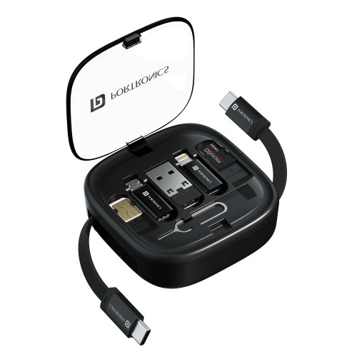 Portronics Snapcase 2 60W Multifunctional Fast Charging Data Cable Kit 