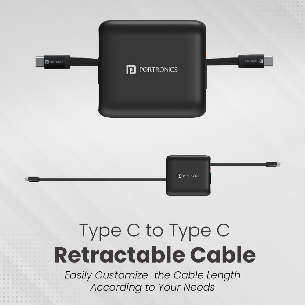 Portronics Snapcase 5 60W Multifunctional Fast Charging Data Cable Kit 