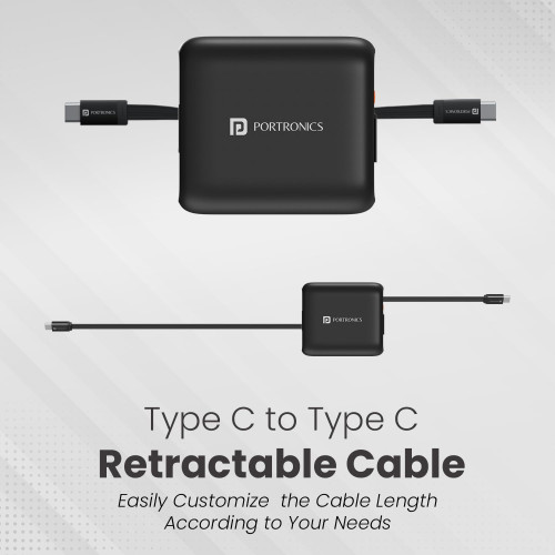 Portronics Snapcase 5 60W Multifunctional Fast Charging Data Cable Kit 