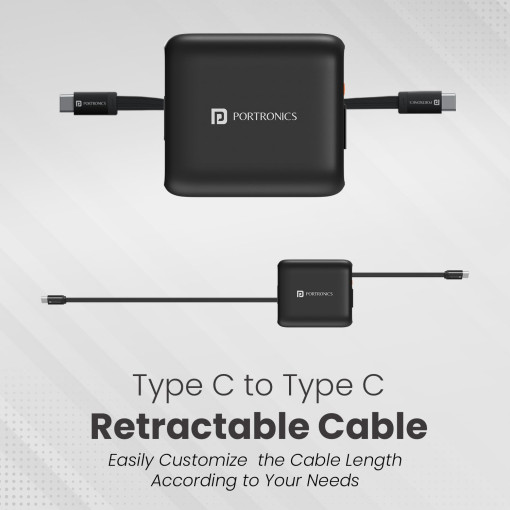 Portronics Snapcase 5 60W Multifunctional Fast Charging Data Cable Kit 