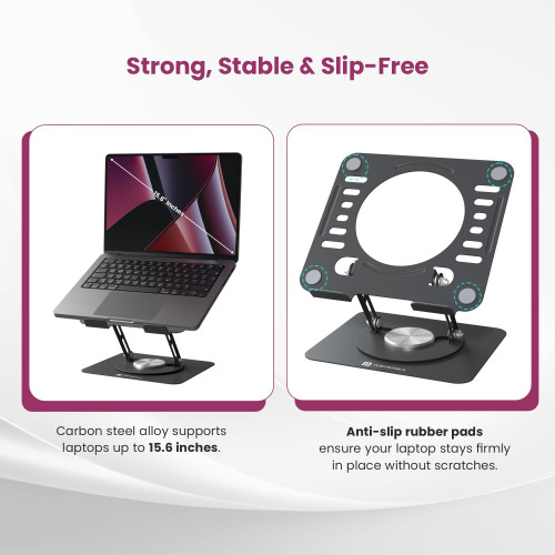 Portronics My Buddy K9 Lite, Height Adjustable Laptop Stand