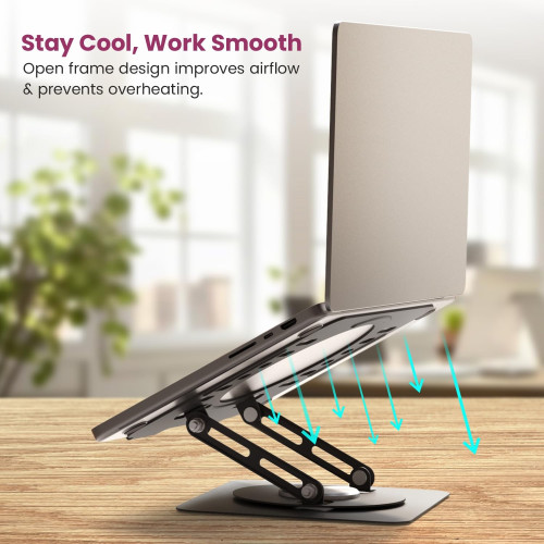 Portronics My Buddy K9 Lite, Height Adjustable Laptop Stand
