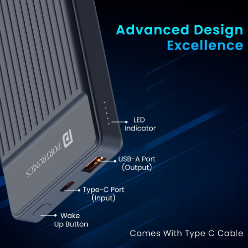 Portronics Luxcell B12 10,000mAh Ultra Slim Power Bank