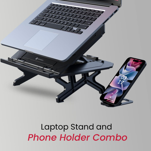 Portronics My Buddy Hexa 33 Laptop Stand with Phone Holder