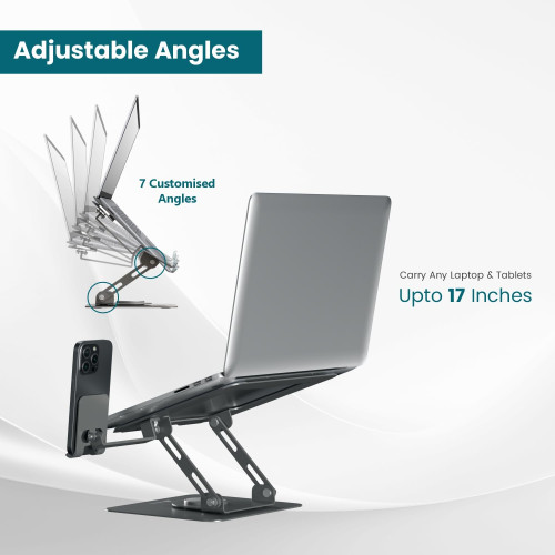 Portronics My Buddy K9 Pro 2-in-1 Laptop & Phone Stand