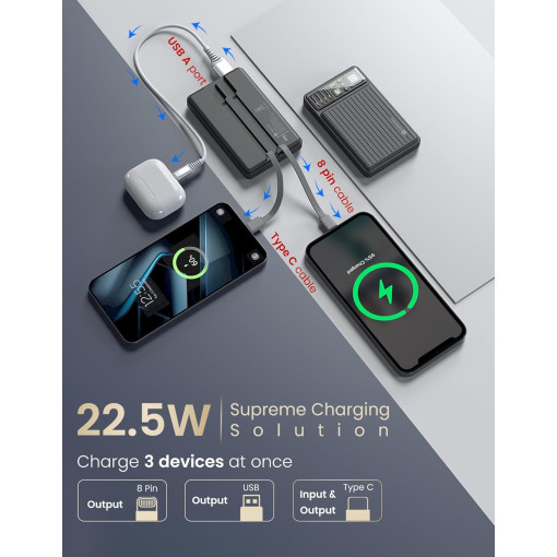 Portronics Luxcell Bind Mini 10k 10000mAh Nano Powerbank