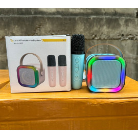 K12 USB-C-Charging Blue with 1 Mic Kids Karaoke Microphone Wireless Bluetooth Speaker