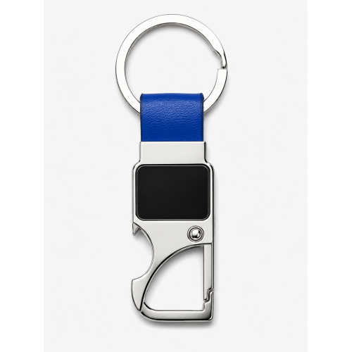 Metal and Leather Keychain