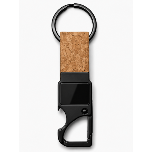 Metal and Cork Keychain